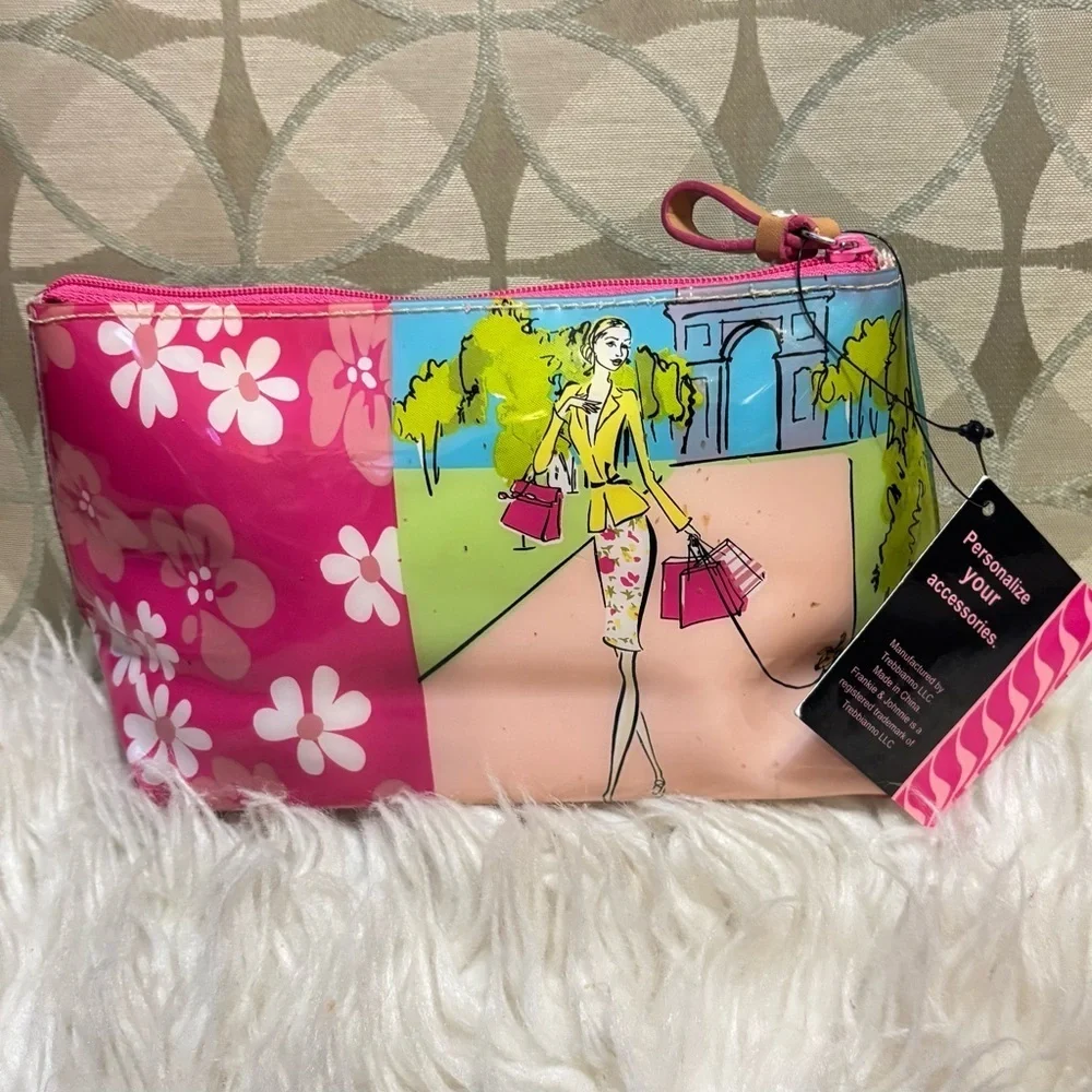 frankie johnnie summer zip pouch flower style Make Up bag